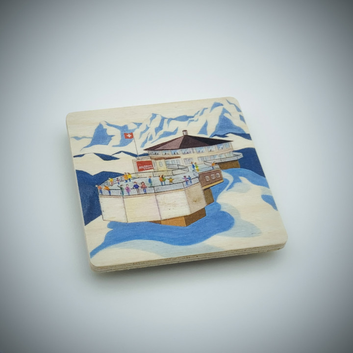  Aimant en bois « Schilthorn »
