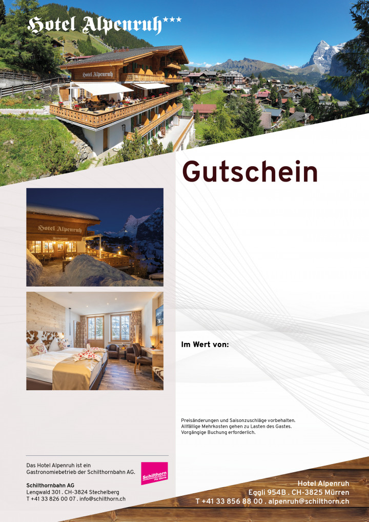Hotel Alpenruh Gutschein